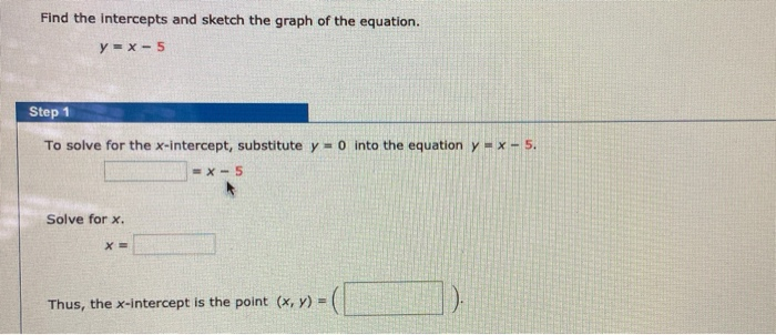 Solved Find the intercepts and sketch the graph of the | Chegg.com