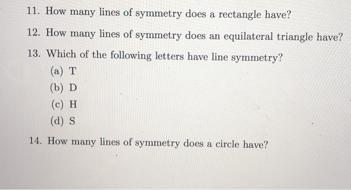 How many lines of symmetry does an equilateral triangle have? [Solved]