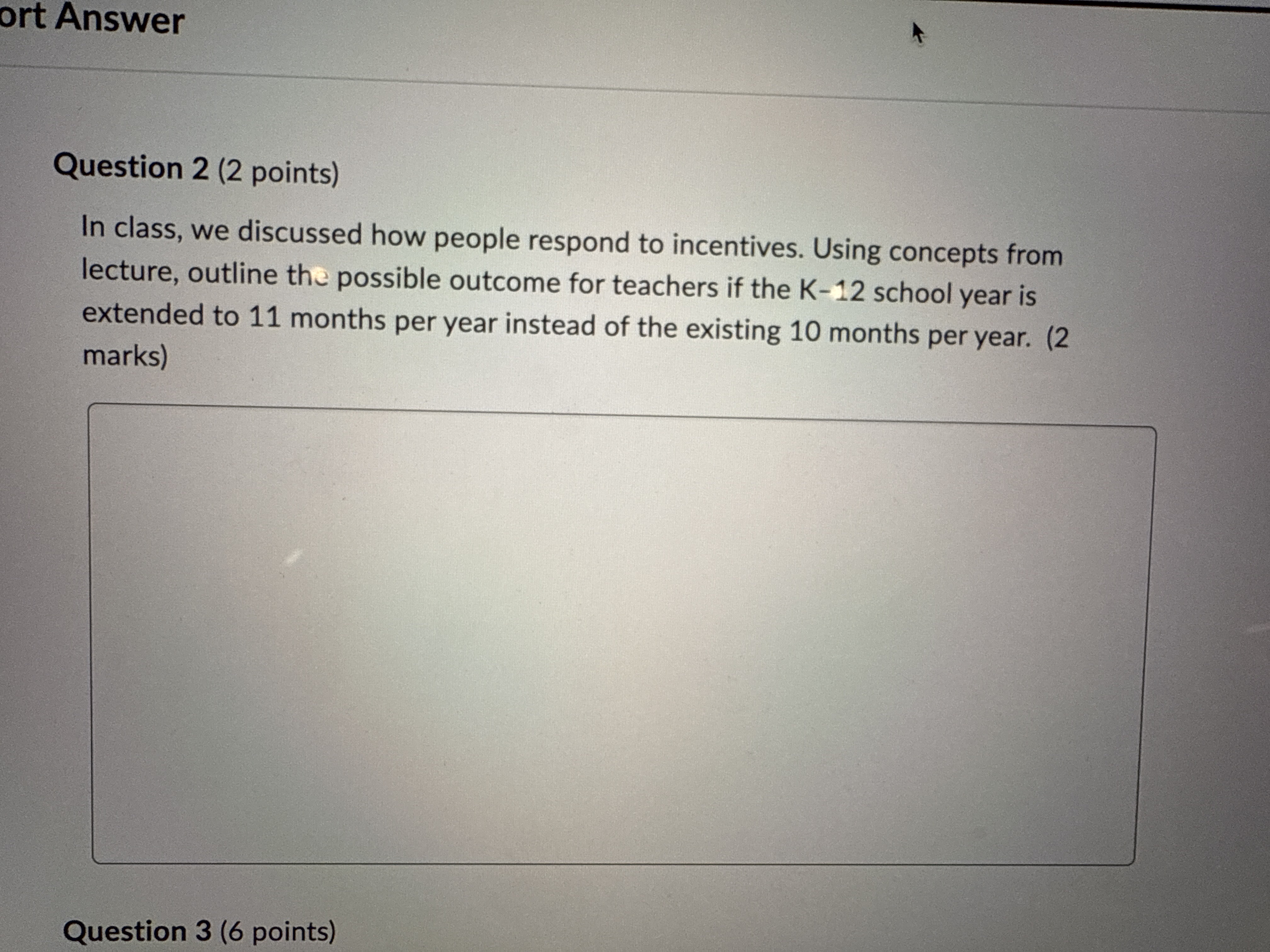 Solved Question 2 (2 ﻿points)In class, we discussed how | Chegg.com