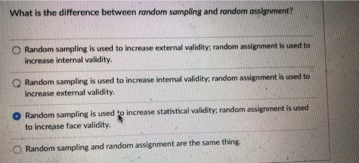 why is random sampling and random assignment important