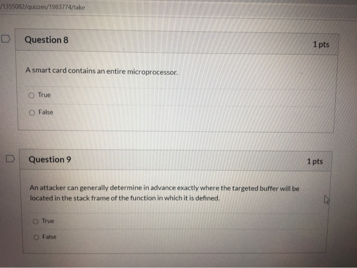 Solved /1355082/quizzes/1983774/take Question 8 1 pts A | Chegg.com