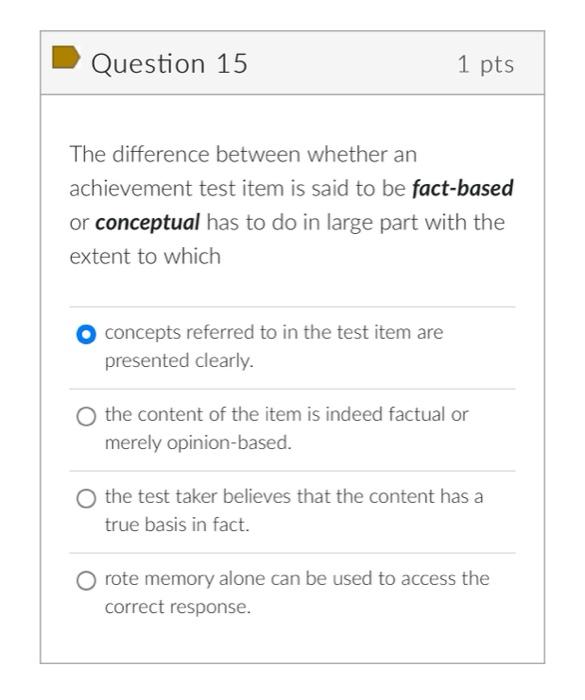 Solved Question 15 1 pts The difference between whether an | Chegg.com