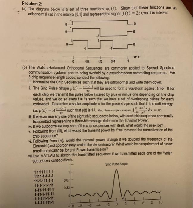 Problem 2: (a) The diagram below is a set of three | Chegg.com