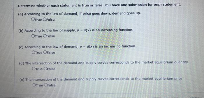 Solved Determine whether each statement is true or false. | Chegg.com