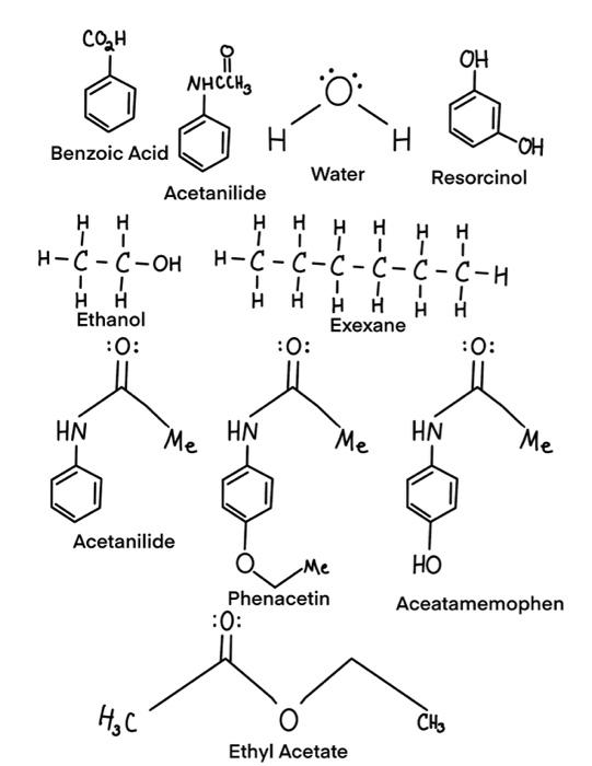 Benzoic Acid Resorcinol Acetanilide Ethyl Acetate | Chegg.com