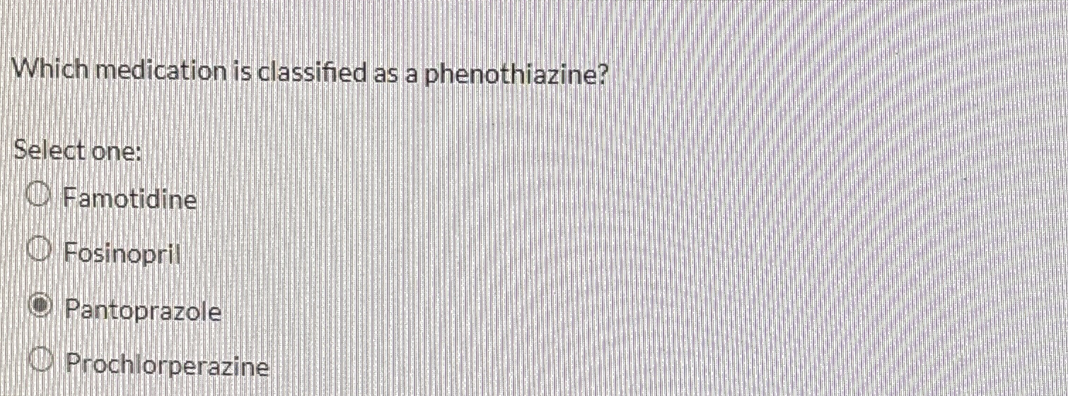 Solved Which medication is classified as a | Chegg.com