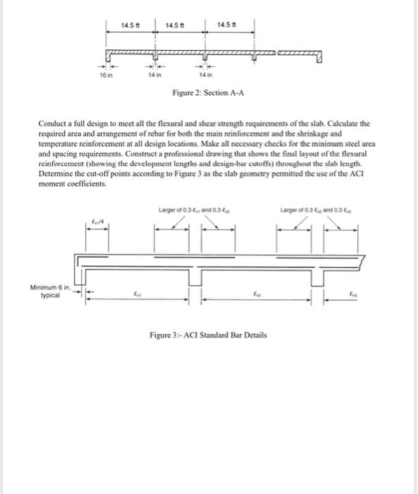 Design the eight-span floor slab spanning east-west | Chegg.com