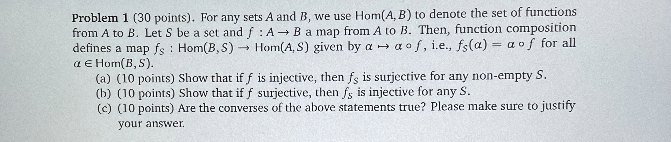 Solved Problem 1 (30 ﻿points). ﻿For any sets A and B, ﻿we | Chegg.com