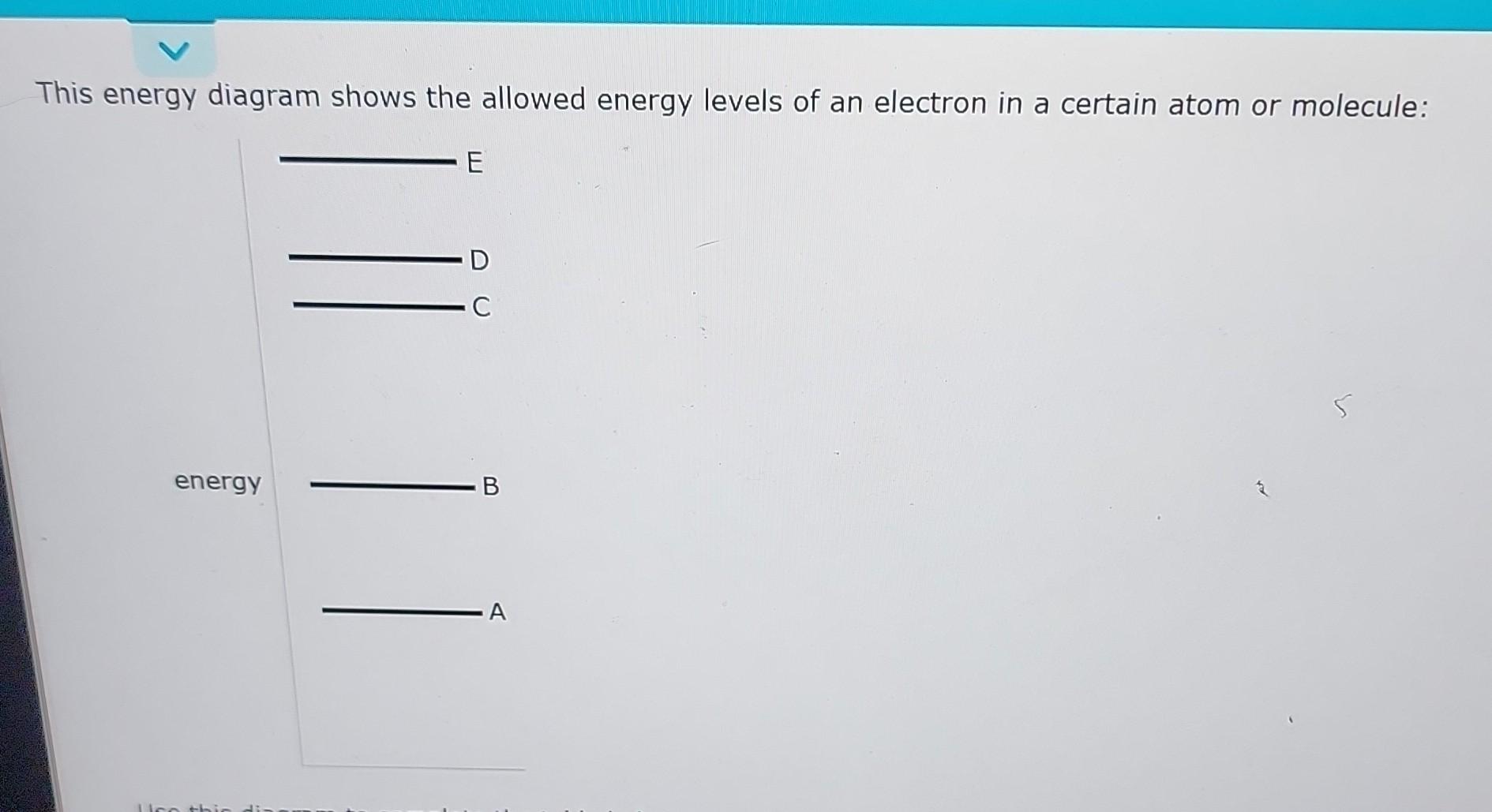 Solved This energy diagram shows the allowed energy levels | Chegg.com