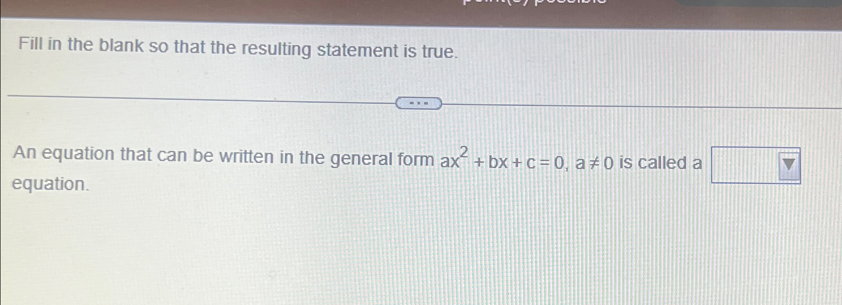 Solved Fill in the blank so that the resulting statement is | Chegg.com