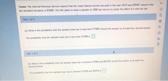 Solved Taxes: The Internal Revenue Service reports that the | Chegg.com