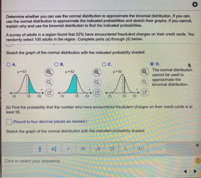 Solved Determine whether you can use the normal distribution