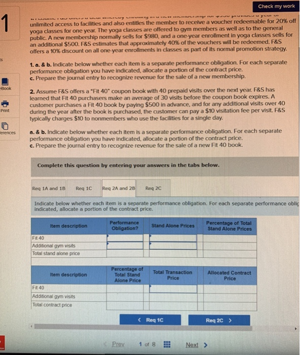 Solved Check My Work Required: 1. Assume F&S Offers A Deal | Chegg.com