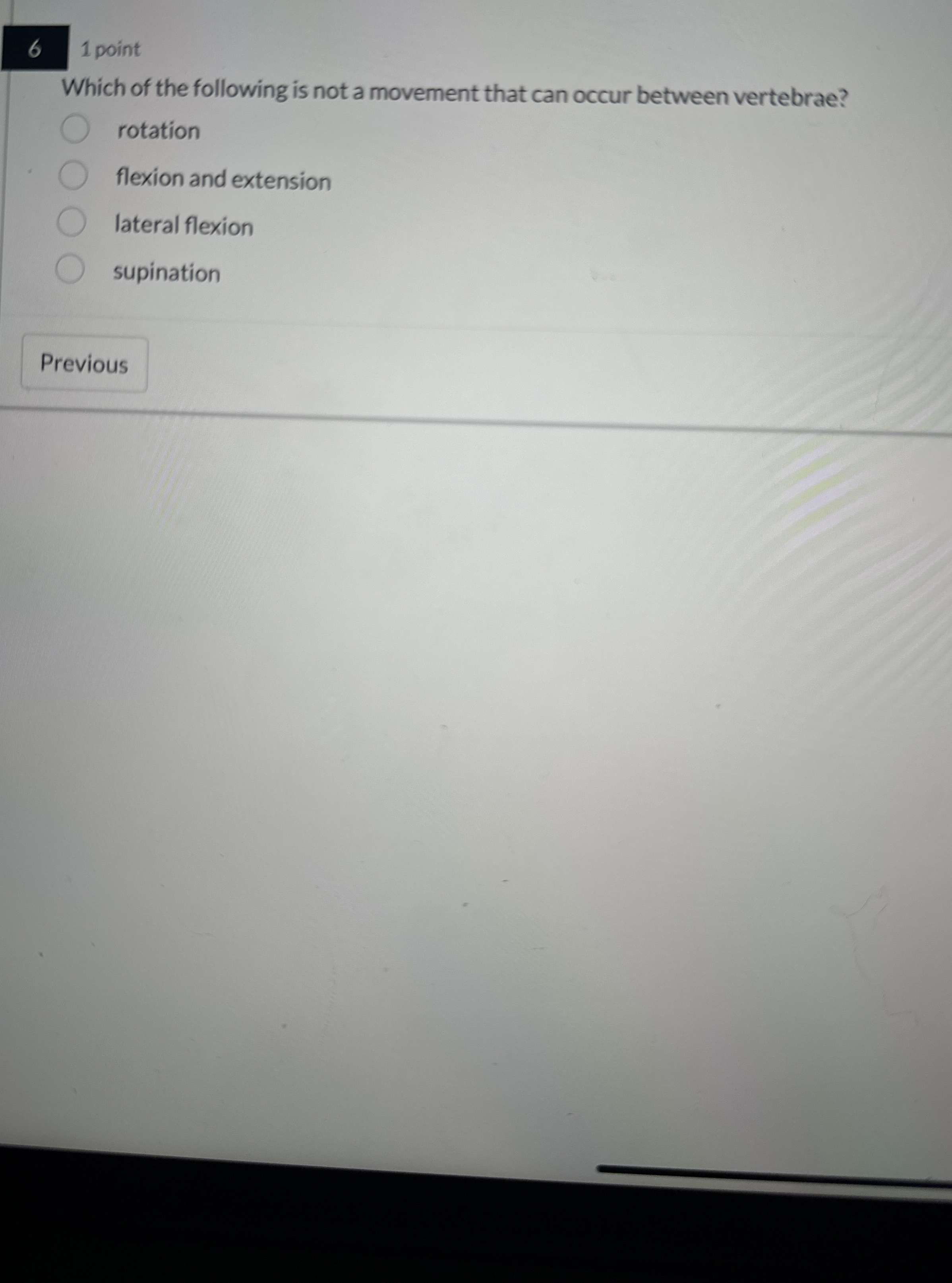 Solved 61 ﻿pointWhich of the following is not a movement