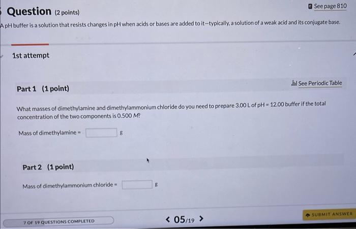 Solved PH Buffer Is A Solution That Resists Changes In PH Chegg Com   Image