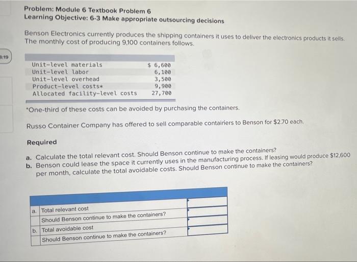 Solved Problem: Module 6 Textbook Problem 6 Learning | Chegg.com