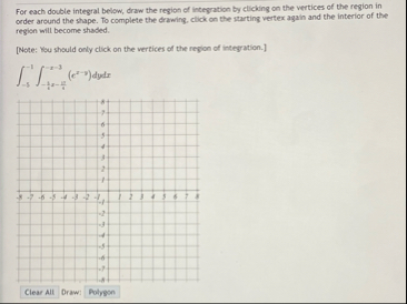 Solved For each double integral below, draw the region of | Chegg.com
