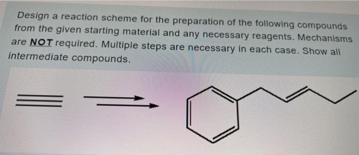 [Solved]: Design a reaction scheme for the preparation of t