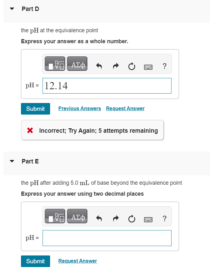 Solved Consider The Titration Of A Ml Sample Of Chegg Com