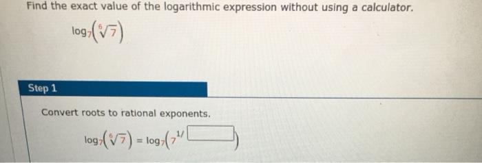 Solved Find the exact value of the logarithmic expression | Chegg.com
