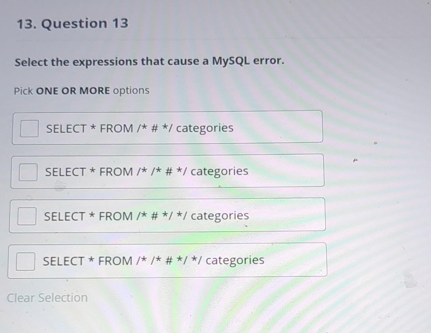 Solved Which is the correct order of execution of operations | Chegg.com