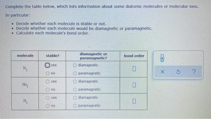 Solved Complete the table below, which lists information | Chegg.com