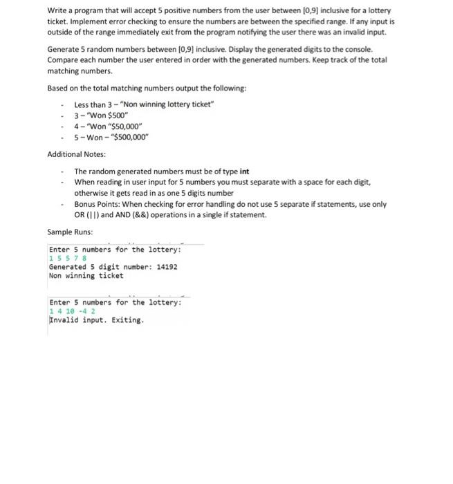Solved Write a program that will accept 5 positive numbers | Chegg.com