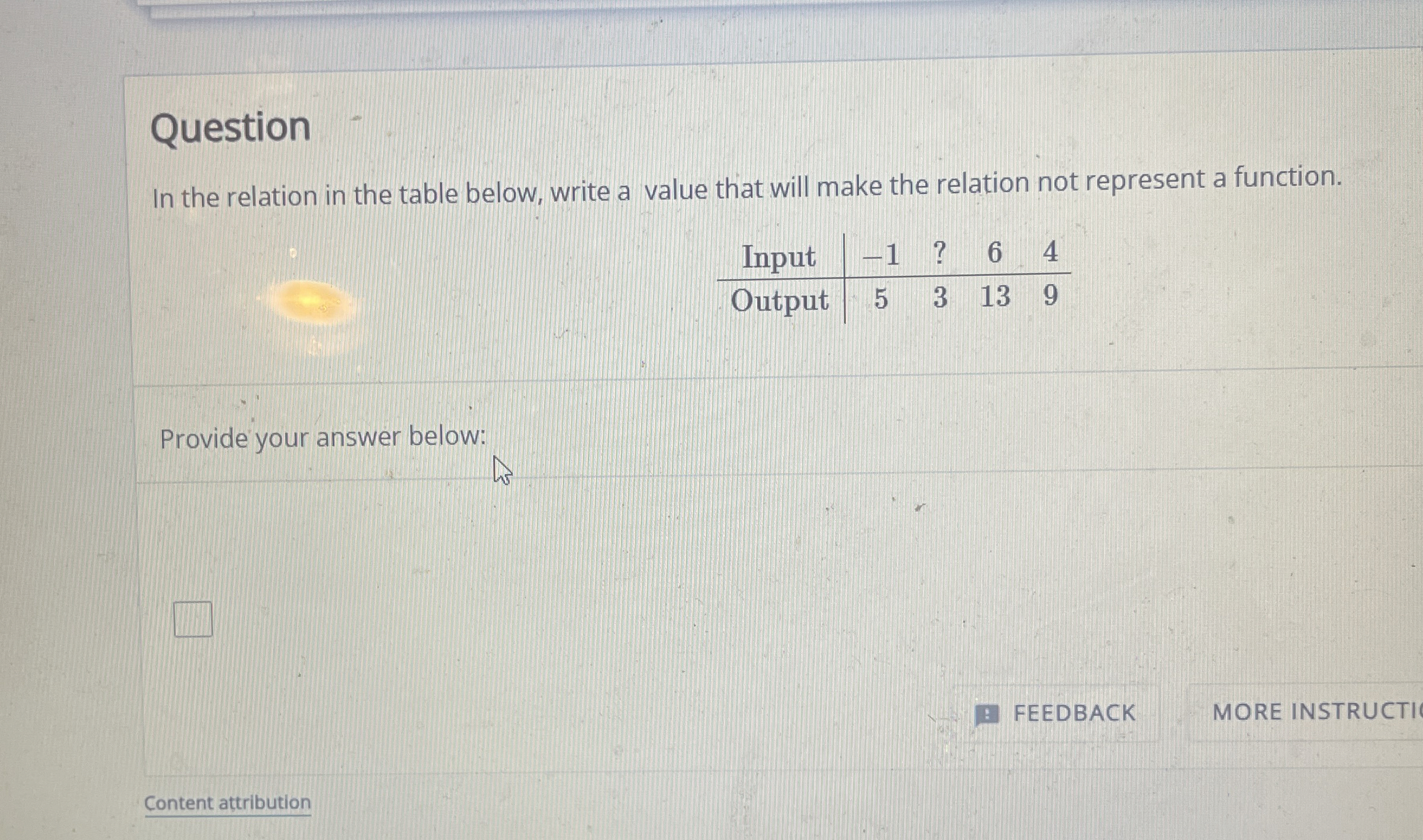 Solved QuestionIn the relation in the table below, write a | Chegg.com