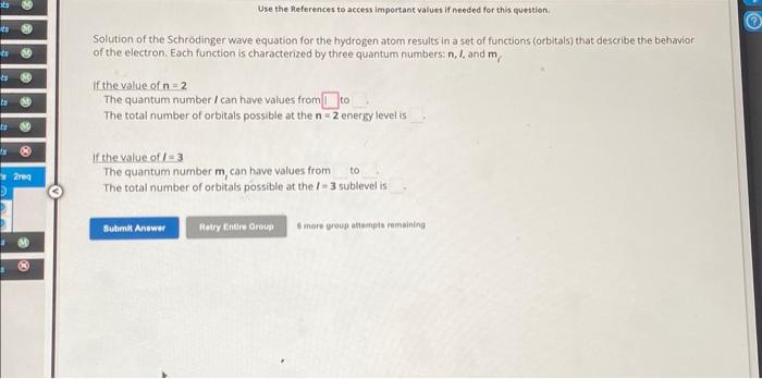 Solved Solution of the Schrodinger wave equation for the | Chegg.com
