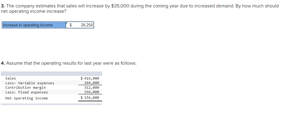 Solved The company estimates that sales will increase by | Chegg.com