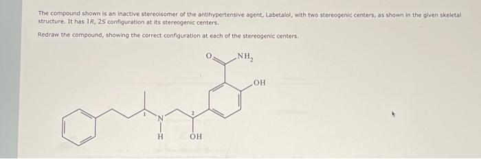 Chemical structures of labetalol stereoisomers.