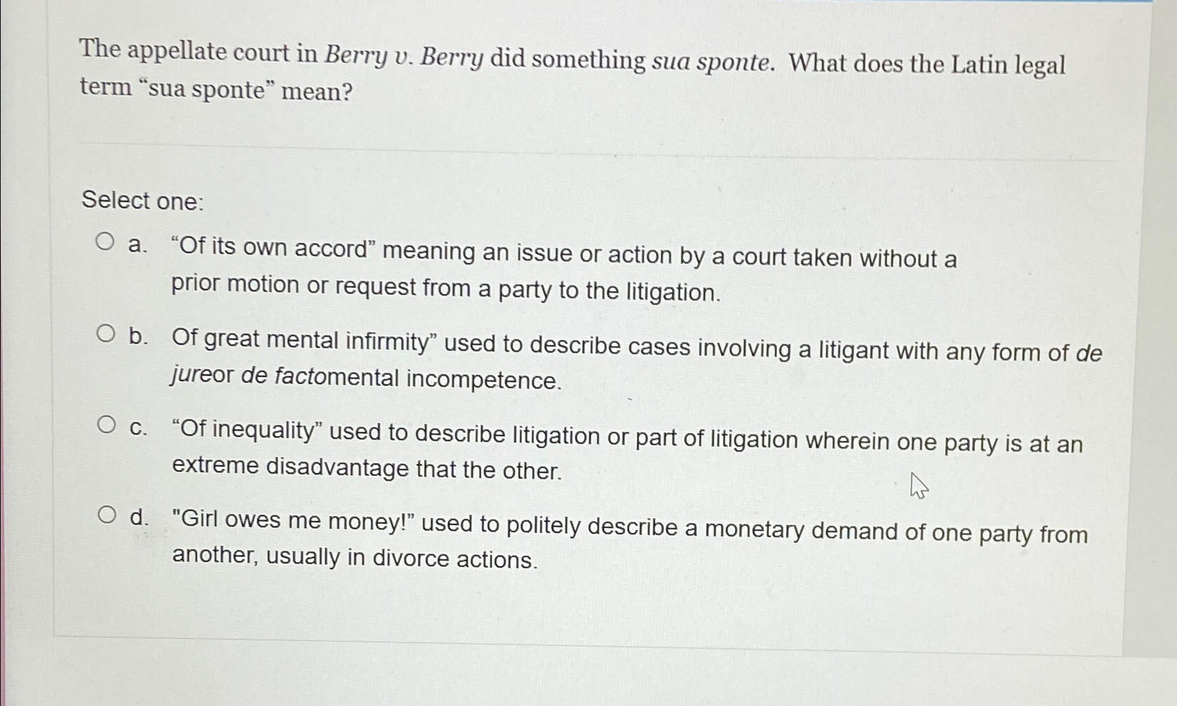 The appellate court in Berry v. ﻿Berry did something