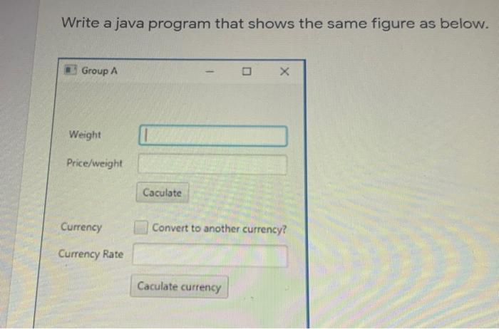 Solved Write a java program that shows the same figure as | Chegg.com