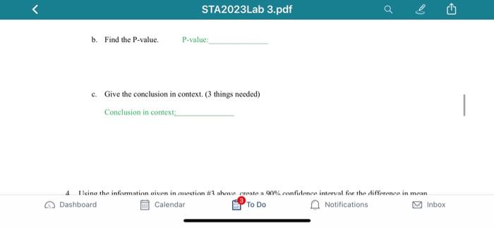 Solved STA2023Lab 3.pdf a e (Questions 1- 4 focus on | Chegg.com