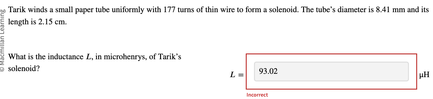 Solved Tarik winds a small paper tube uniformly with 177 | Chegg.com