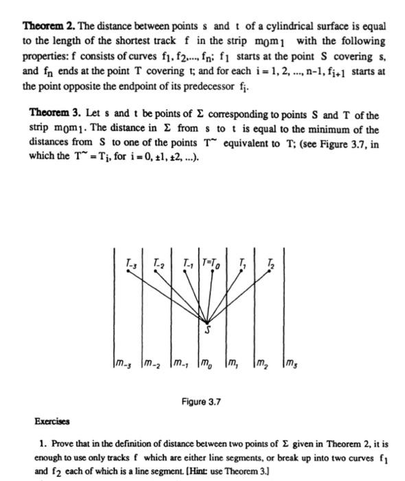 Theorem 2. The distance between points s and t of a | Chegg.com