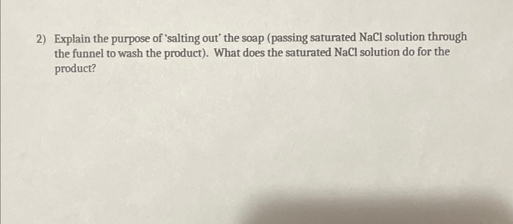 Saturated Nacl Solution