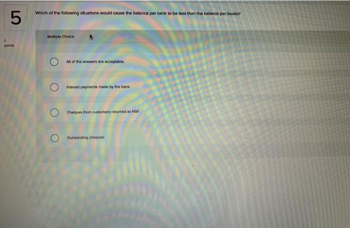 Solved Which of the following situations would cause the | Chegg.com