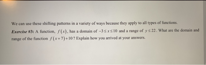 Change Function Patterns Solved We can use these shifting patterns in a variety of | Chegg.com