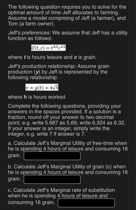 Solved The following question requires you to solve for the | Chegg.com