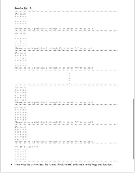 Solved 2 player xo game in python The program should start | Chegg.com