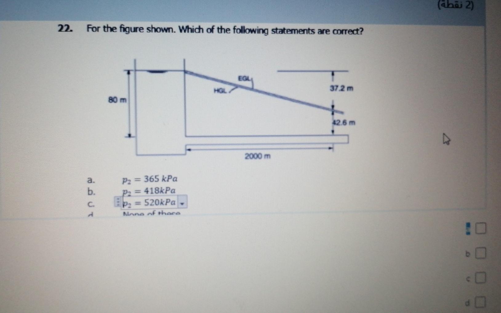 Solved 2 نقطة) 22. For the figure shown. Which of the | Chegg.com