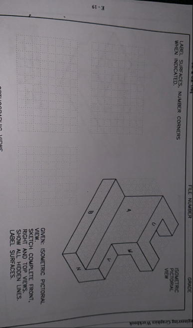 Solved FILE NUMBERGRADEE - 19LABEL SURFACES, NUMBER CORNERS | Chegg.com