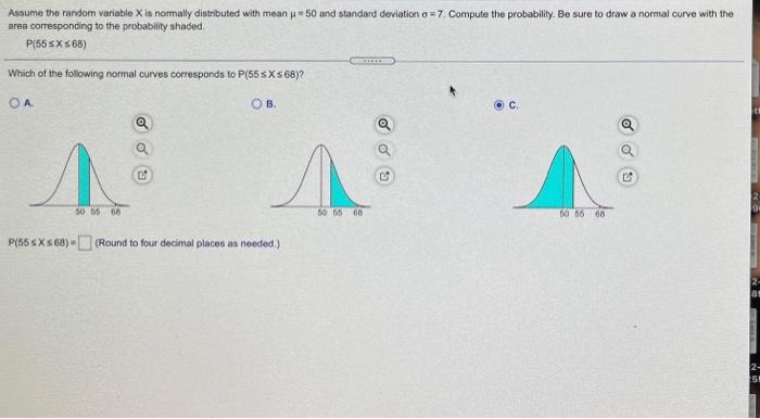 Solved Assume the random variable X is normally distributed | Chegg.com