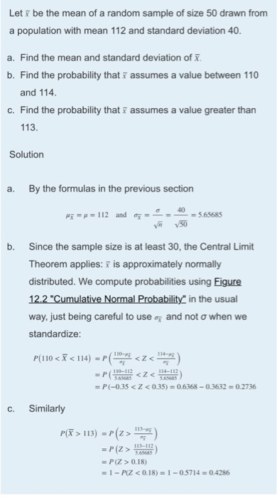 Solved how do you find the probability of a sample mean | Chegg.com