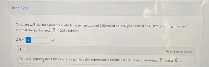 Solved Use the definitions of enthalpy and internal energy | Chegg.com