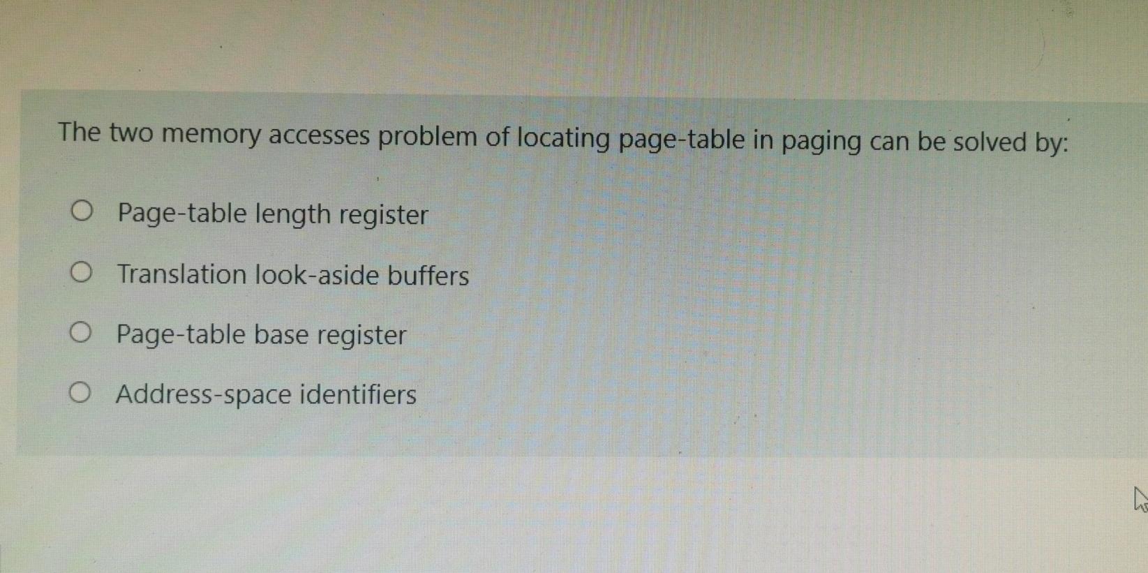 Solved The two memory accesses problem of locating | Chegg.com