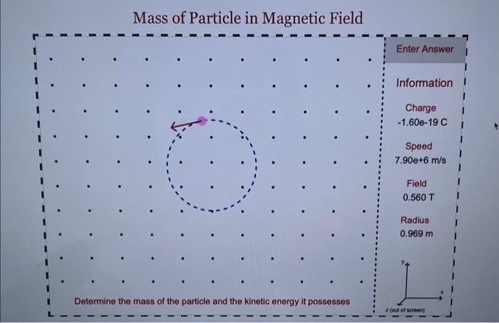 Solved Mass of Particle in Magnetic Field Enter Answer | Chegg.com