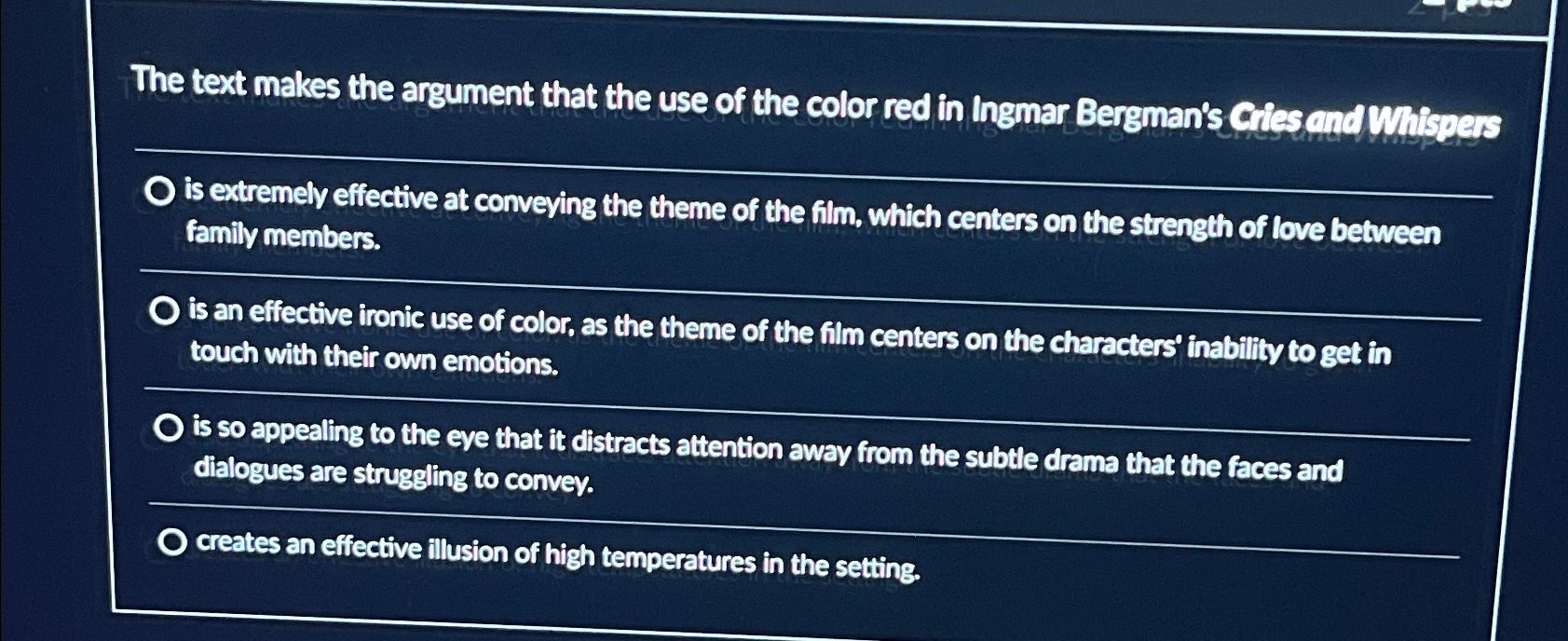 Solved The text makes the argument that the use of the color | Chegg.com