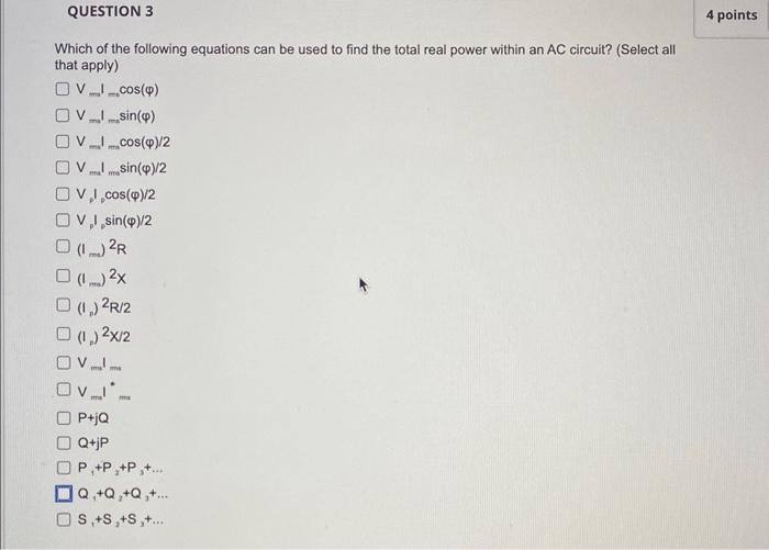 Solved Which of the following equations can be used to find | Chegg.com